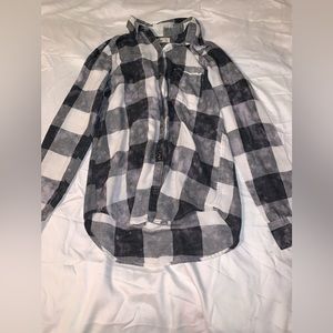 Long sleeve flannel (black and white)